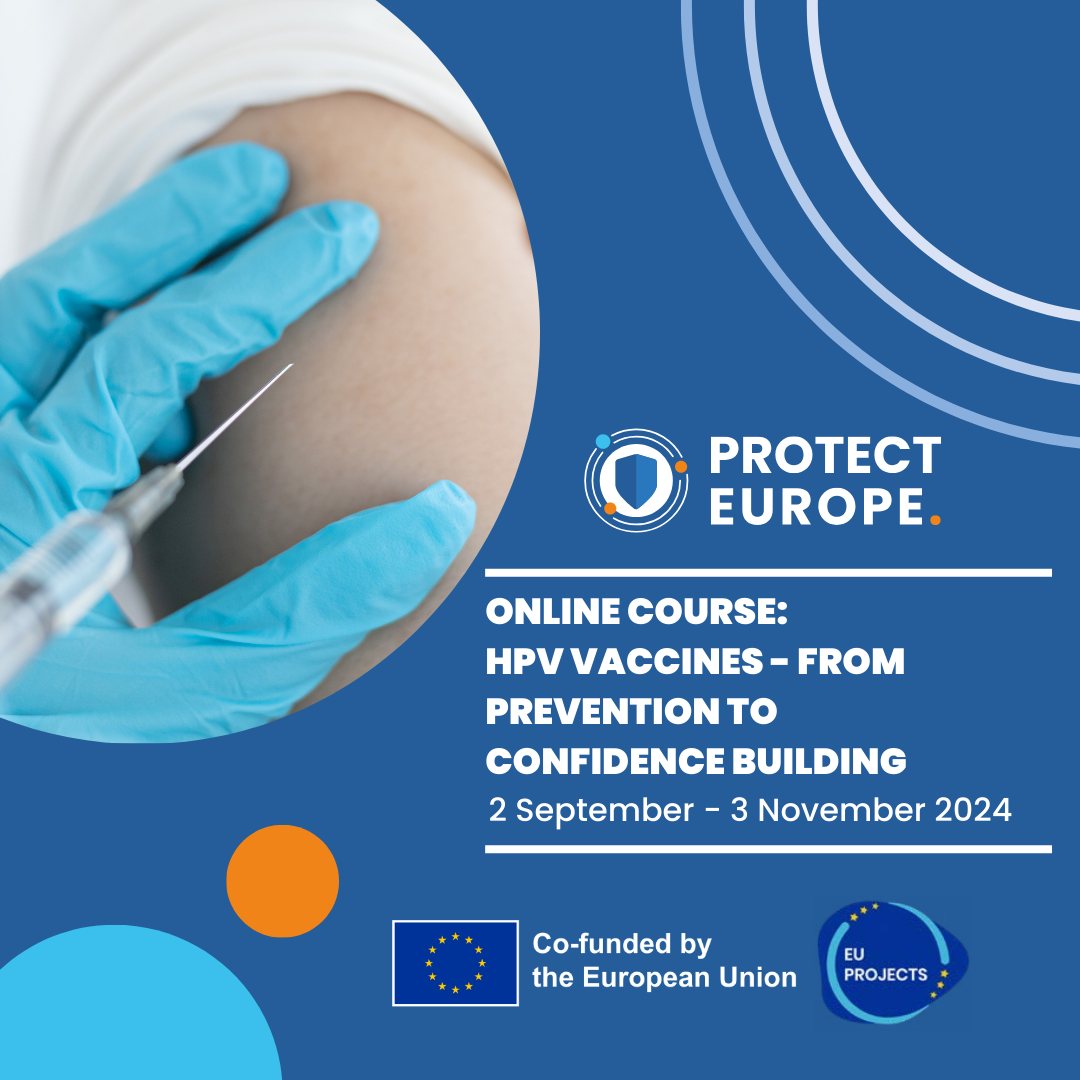 Še vedno so odprte prijave na spletni tečaj #PROTECTEUROPE cepljenja proti HPV. 